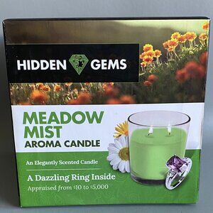 Hidden Gems Meadow Mist Scented Candle with Reveal Ring